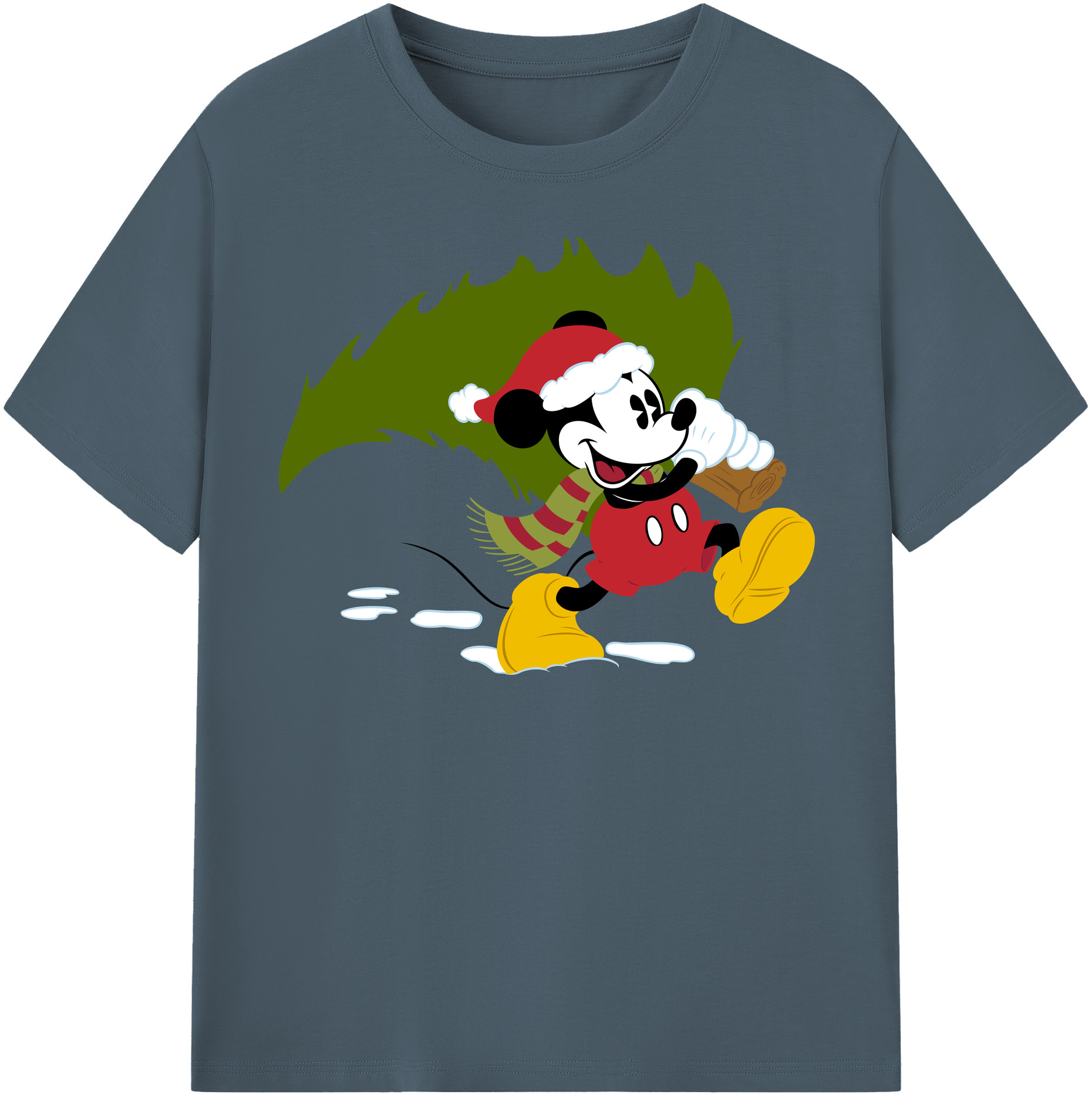 （画像用） ミッキーマウス Mickey Mouse 綿100％半袖Tシャツ（フロントプリント）